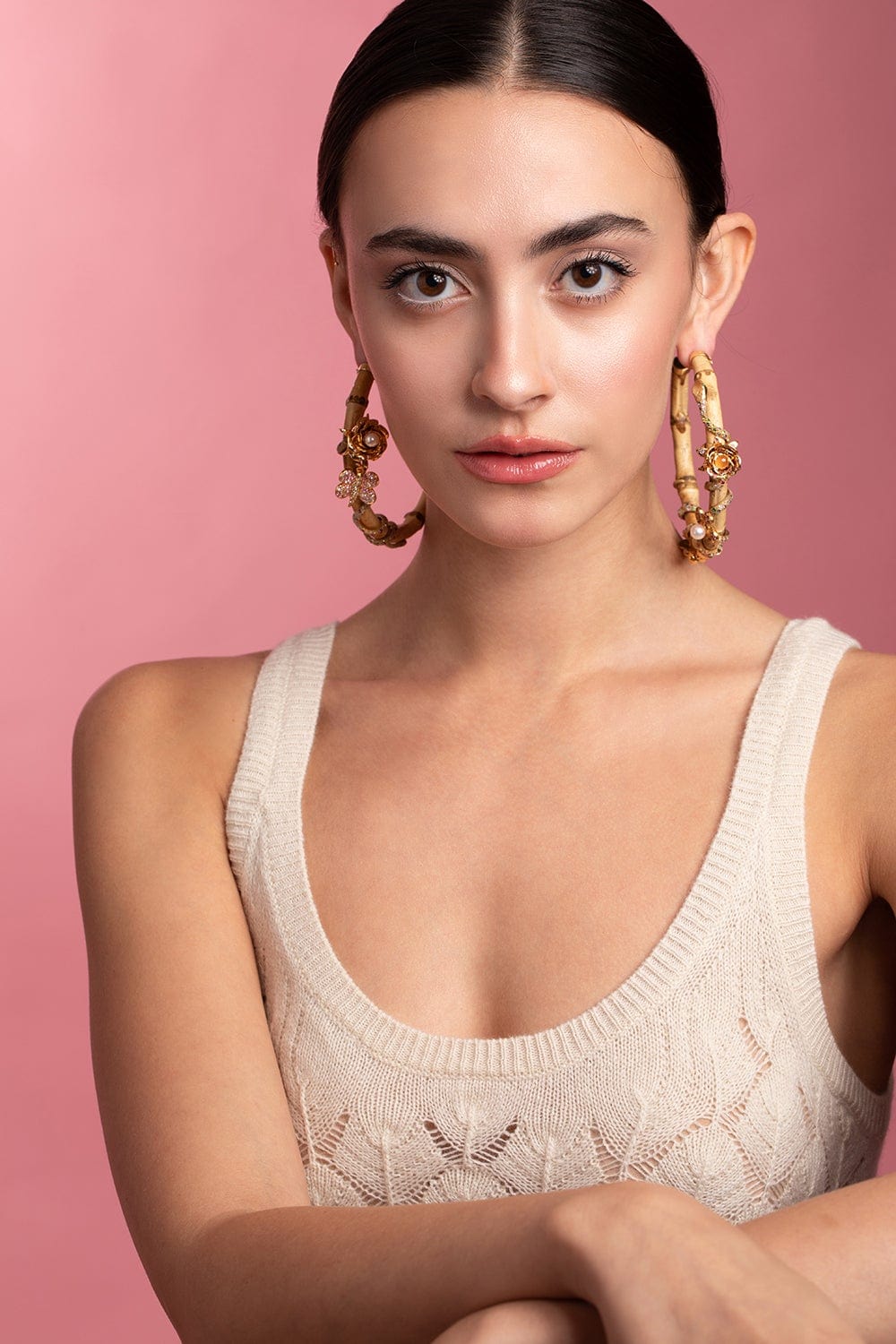 SYLVIE CORBELIN-Jardin Suspendu Bamboo Hoops-YELLOW GOLD
