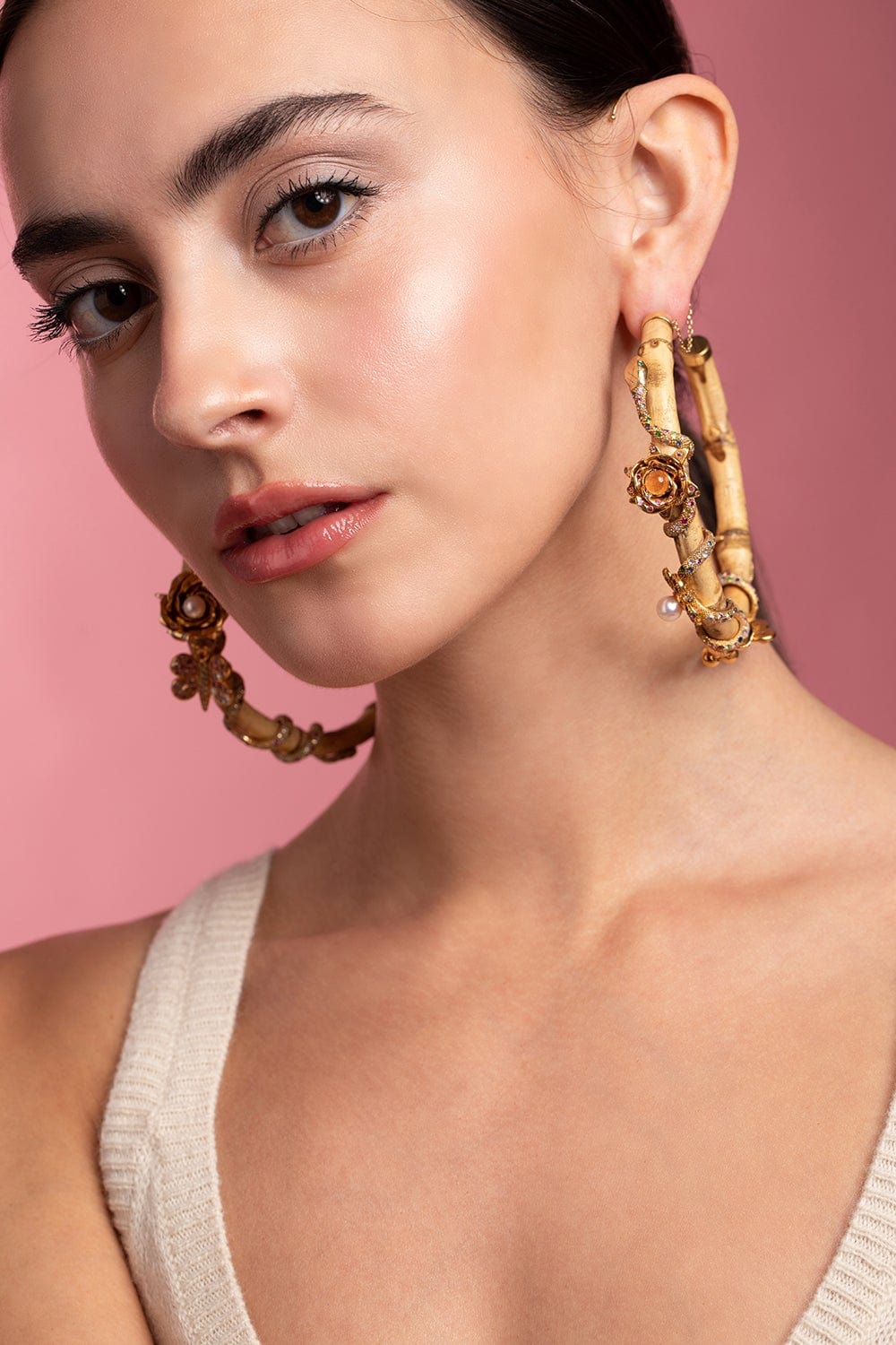 SYLVIE CORBELIN-Jardin Suspendu Bamboo Hoops-YELLOW GOLD