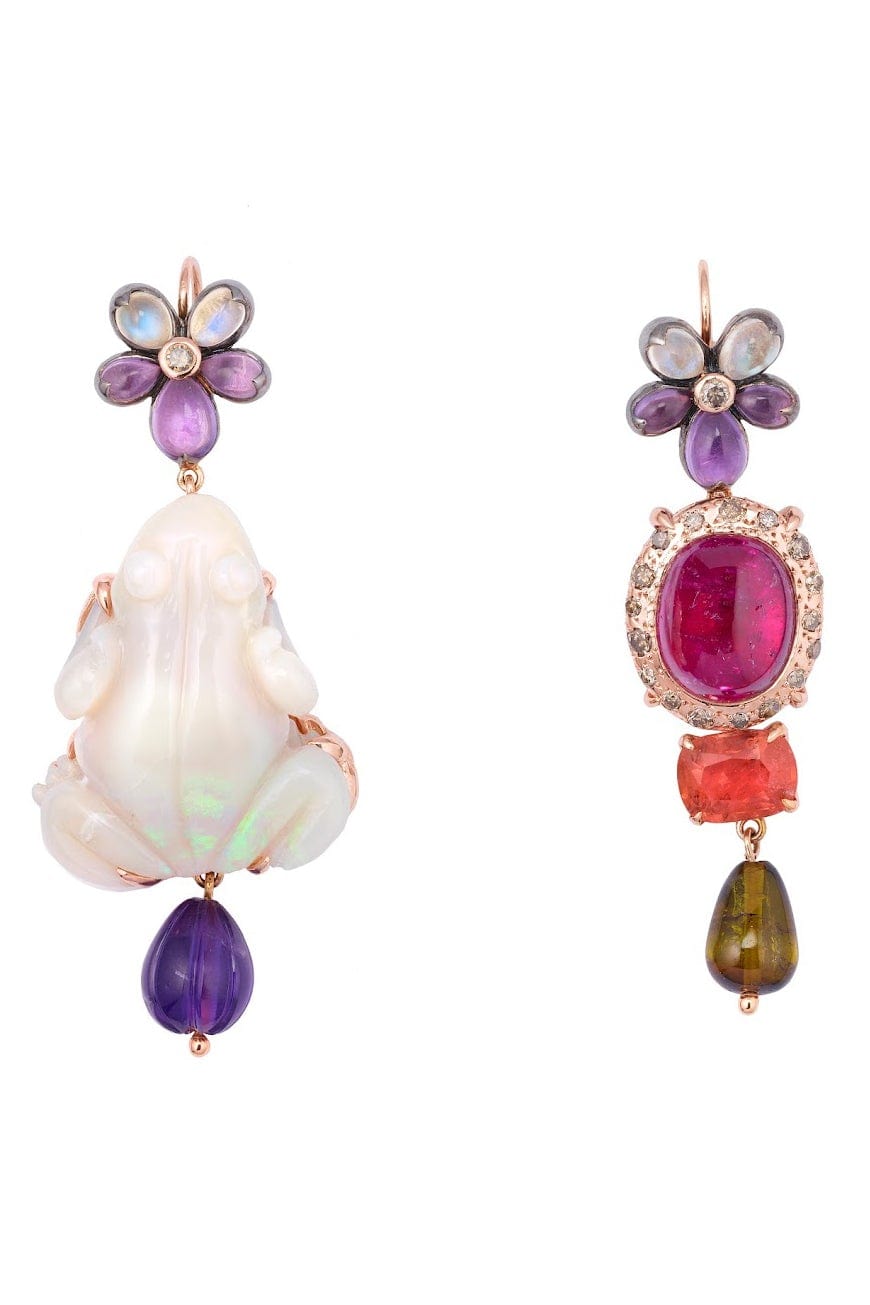 SYLVIE CORBELIN-Lucky Frog Earrings-YELLOW GOLD