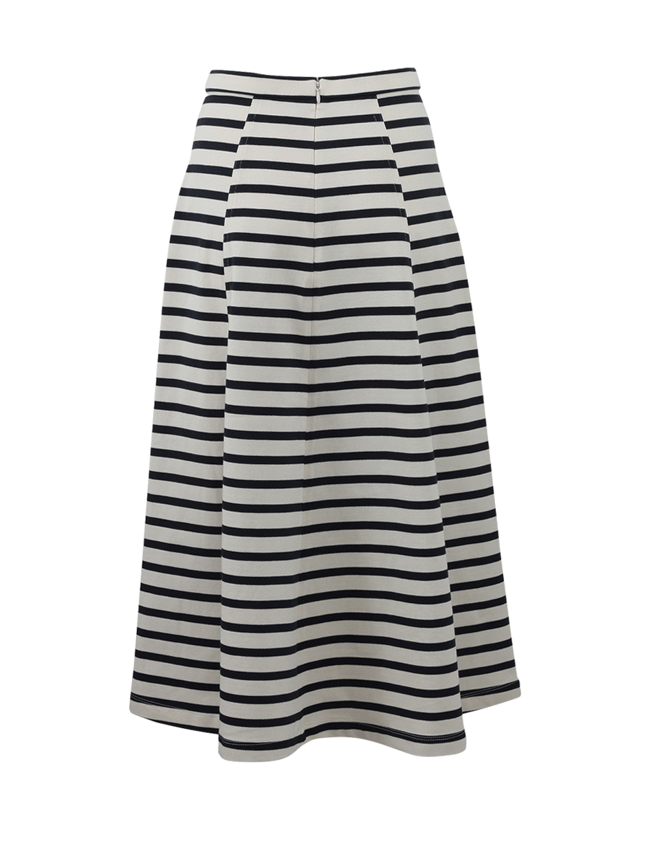 T BY ALEXANDER WANG-Stripe A-Line Skirt-