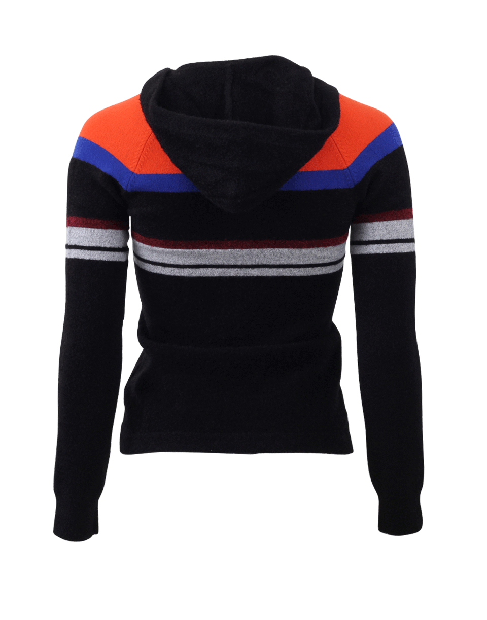 T BY ALEXANDER WANG-Striped Chenille Hooded Pullover-