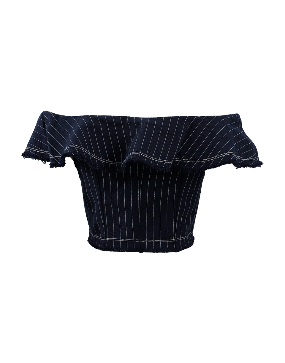 T BY ALEXANDER WANG-Off Shoulder Crop Top-