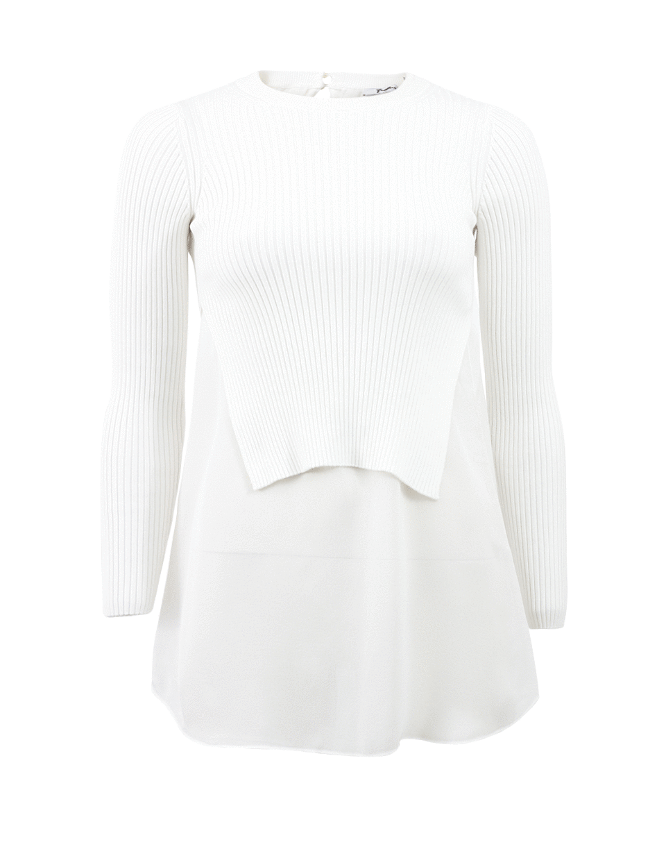 T BY ALEXANDER WANG-Ribbed And Sheer Pullover-