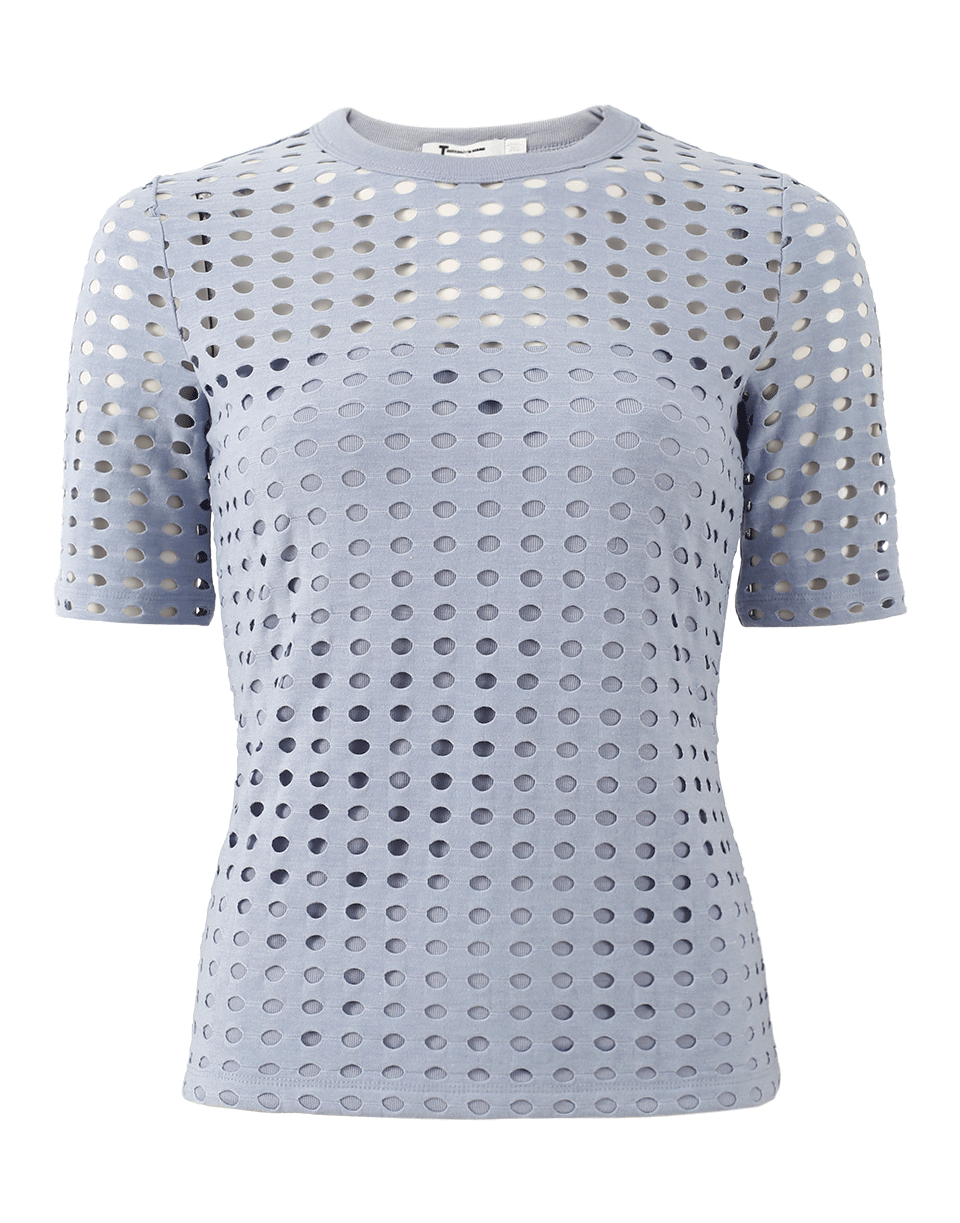 T BY ALEXANDER WANG-Circular Hole Jacquard Top-