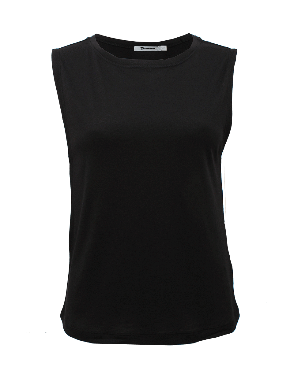 T BY ALEXANDER WANG-Cropped Muscle Tee-