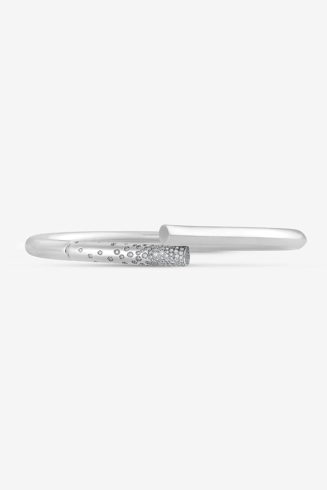 TABAYER-White Gold Pave Diamond Oera Bracelet - 17-WHITE GOLD