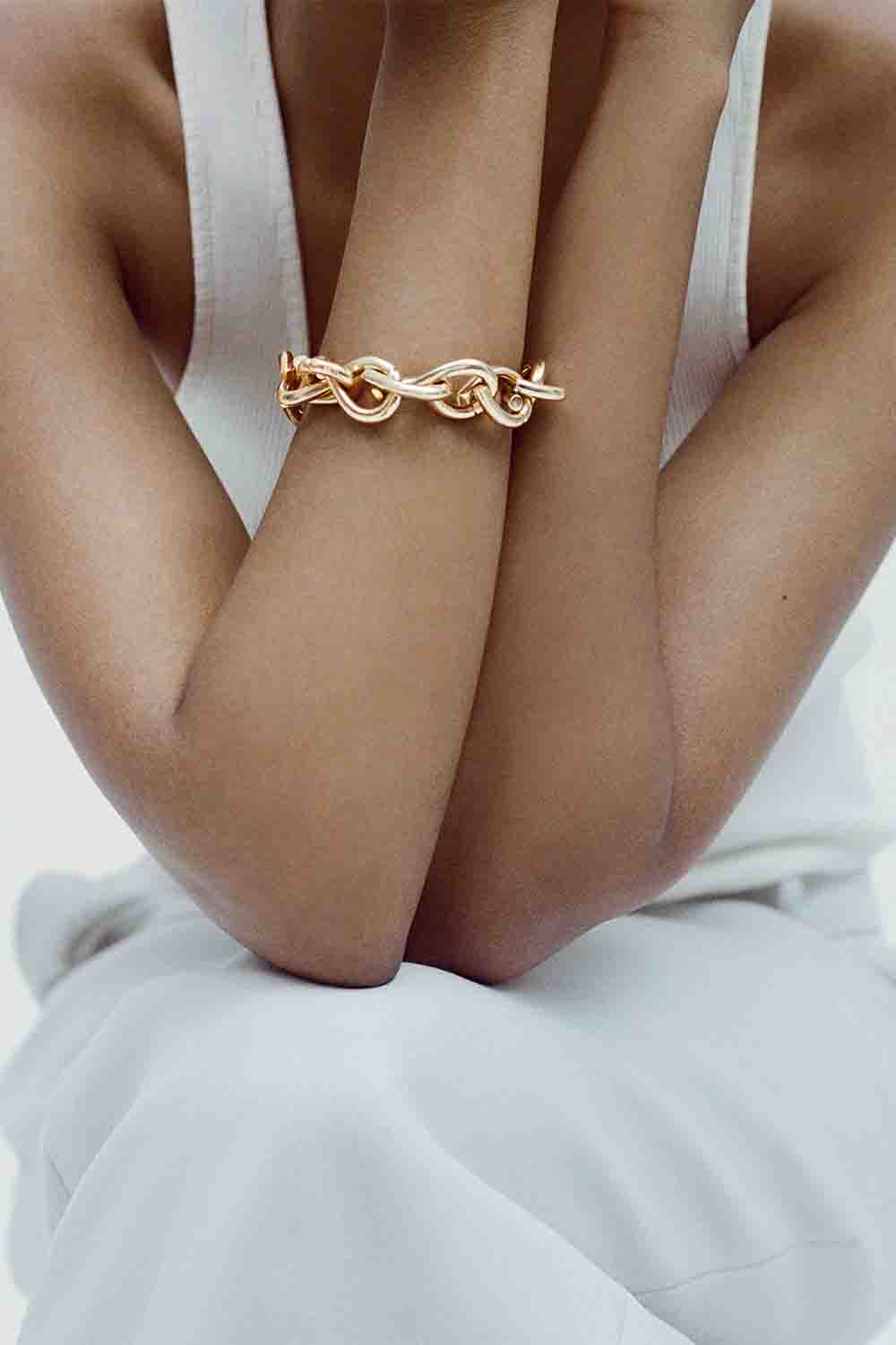 TABAYER-Oera Link Bracelet-YELLOW GOLD