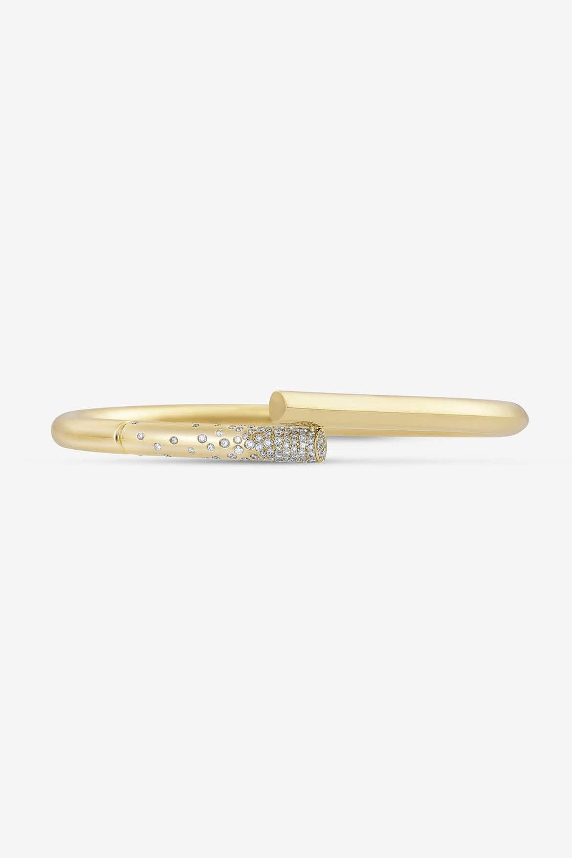 TABAYER-Yellow Gold Pave Diamond Oera Bracelet - 17cm-YELLOW GOLD