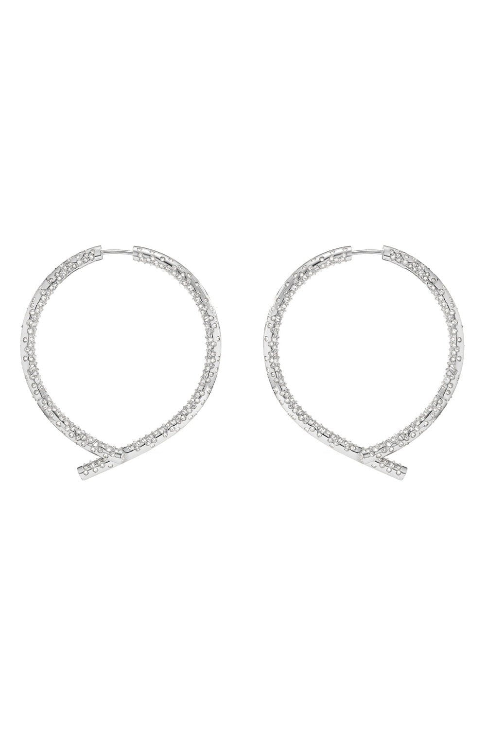 TABAYER-Oera Orb Diamond Earrings-WHITE GOLD