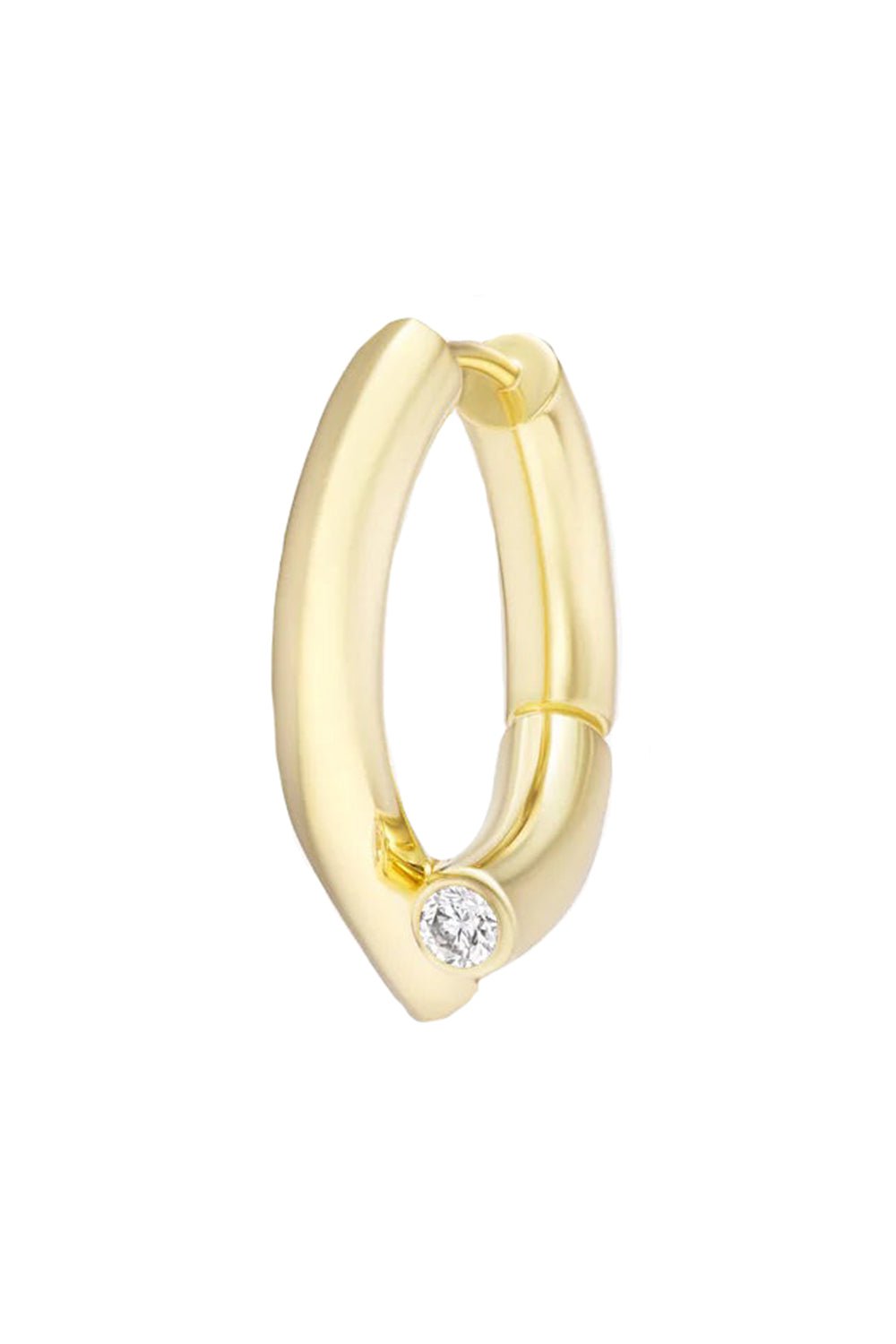 TABAYER-Mini Oera Diamond Earrings-YELLOW GOLD