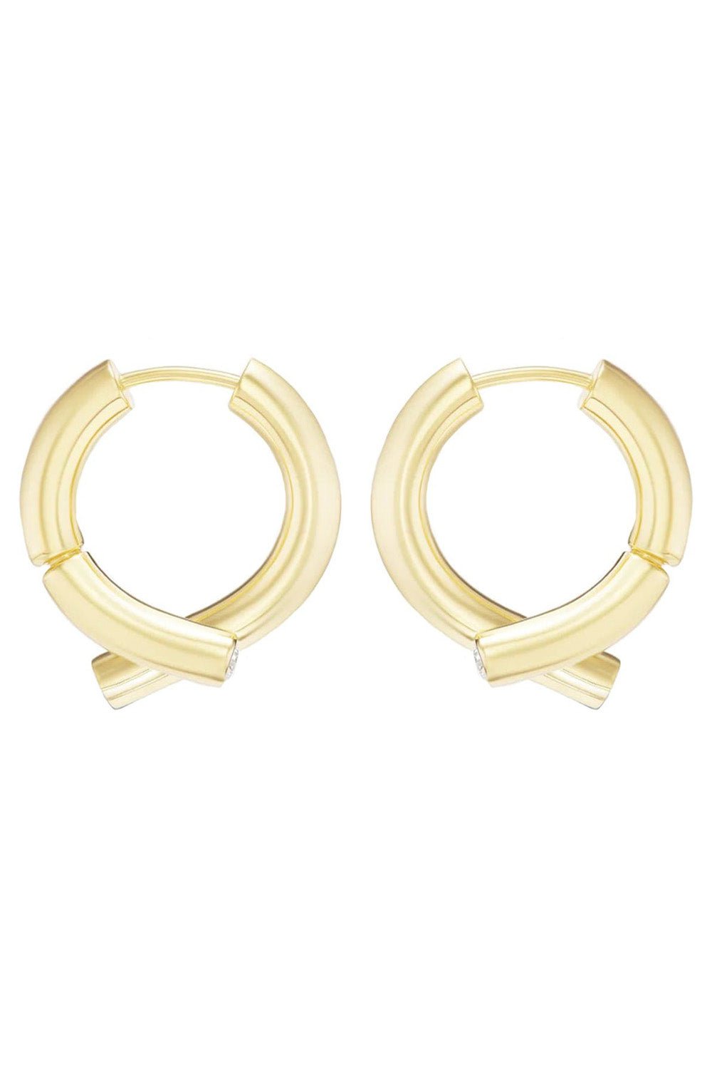 TABAYER-Mini Oera Diamond Earrings-YELLOW GOLD