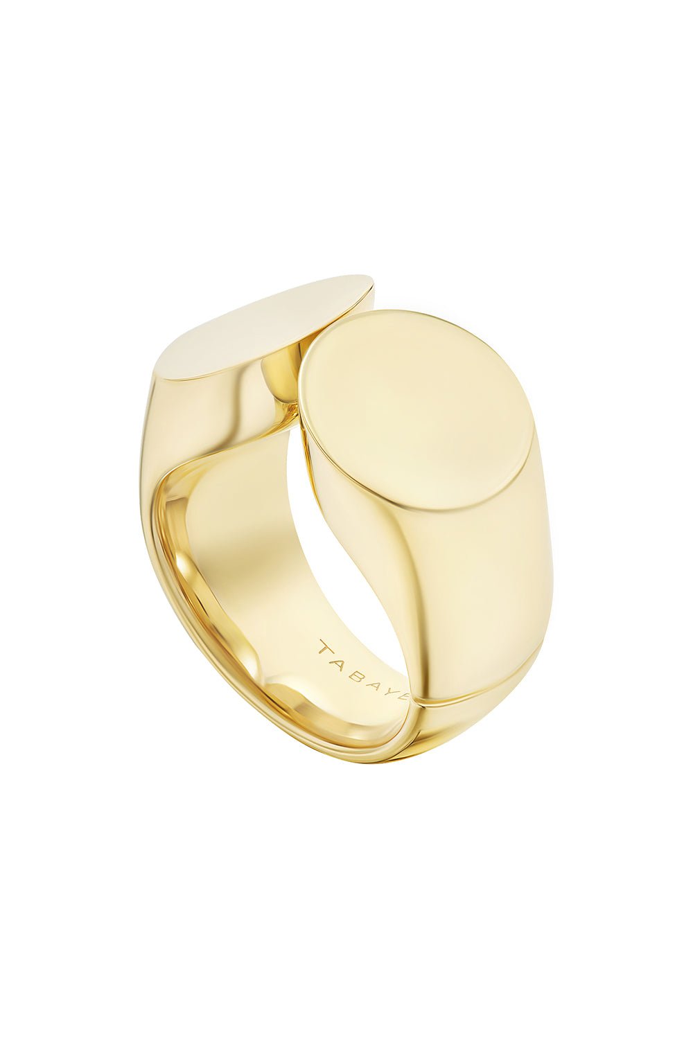 TABAYER-Slanted Oera Ring-YELLOW GOLD