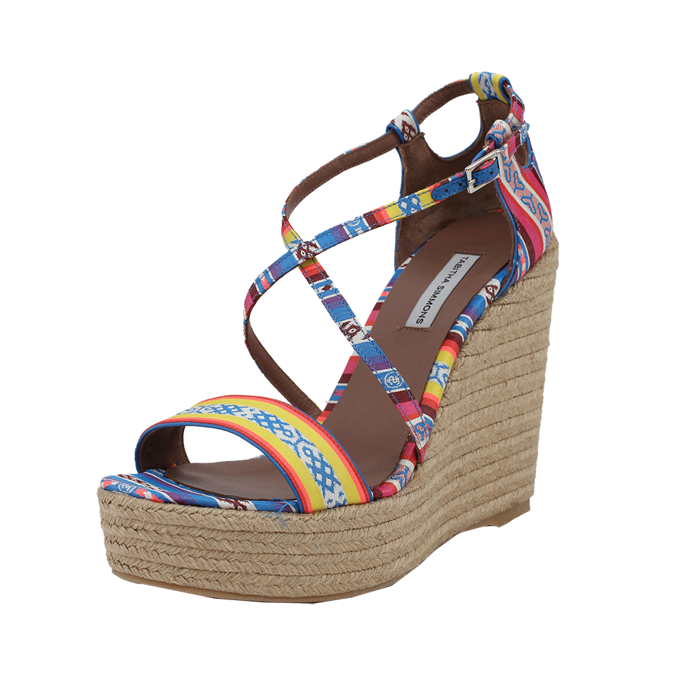 TABITHA SIMMONS-Jenny Printed Platform Wedge-