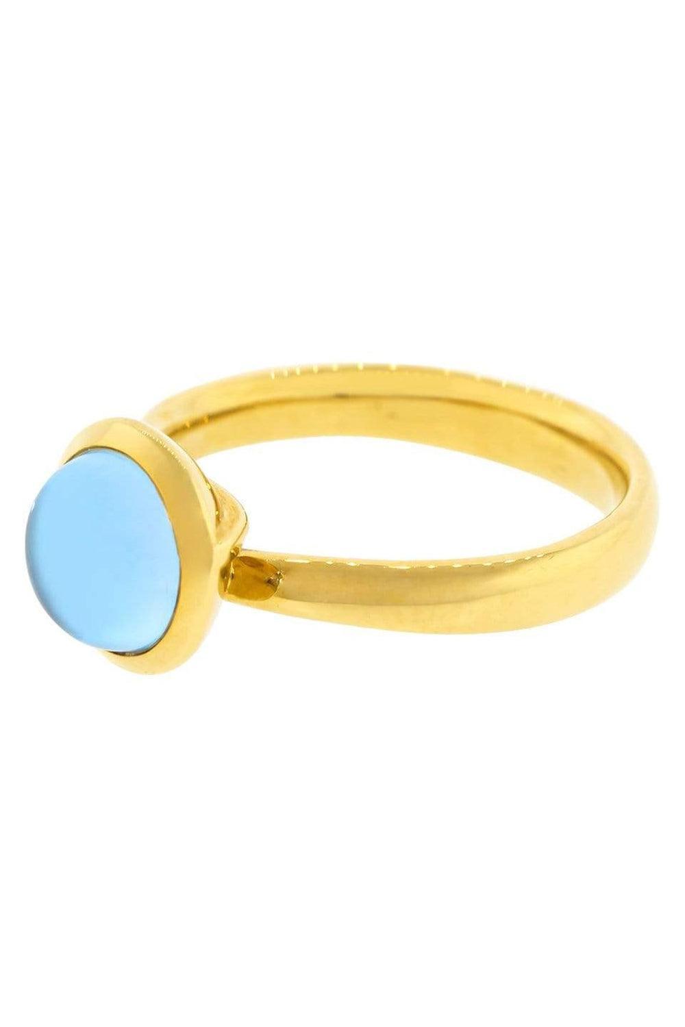 Swiss Topaz Small Bouton Ring-YELLOW GOLD-6.75-JEWELRYFINE JEWELRING-TAMARA COMOLLI