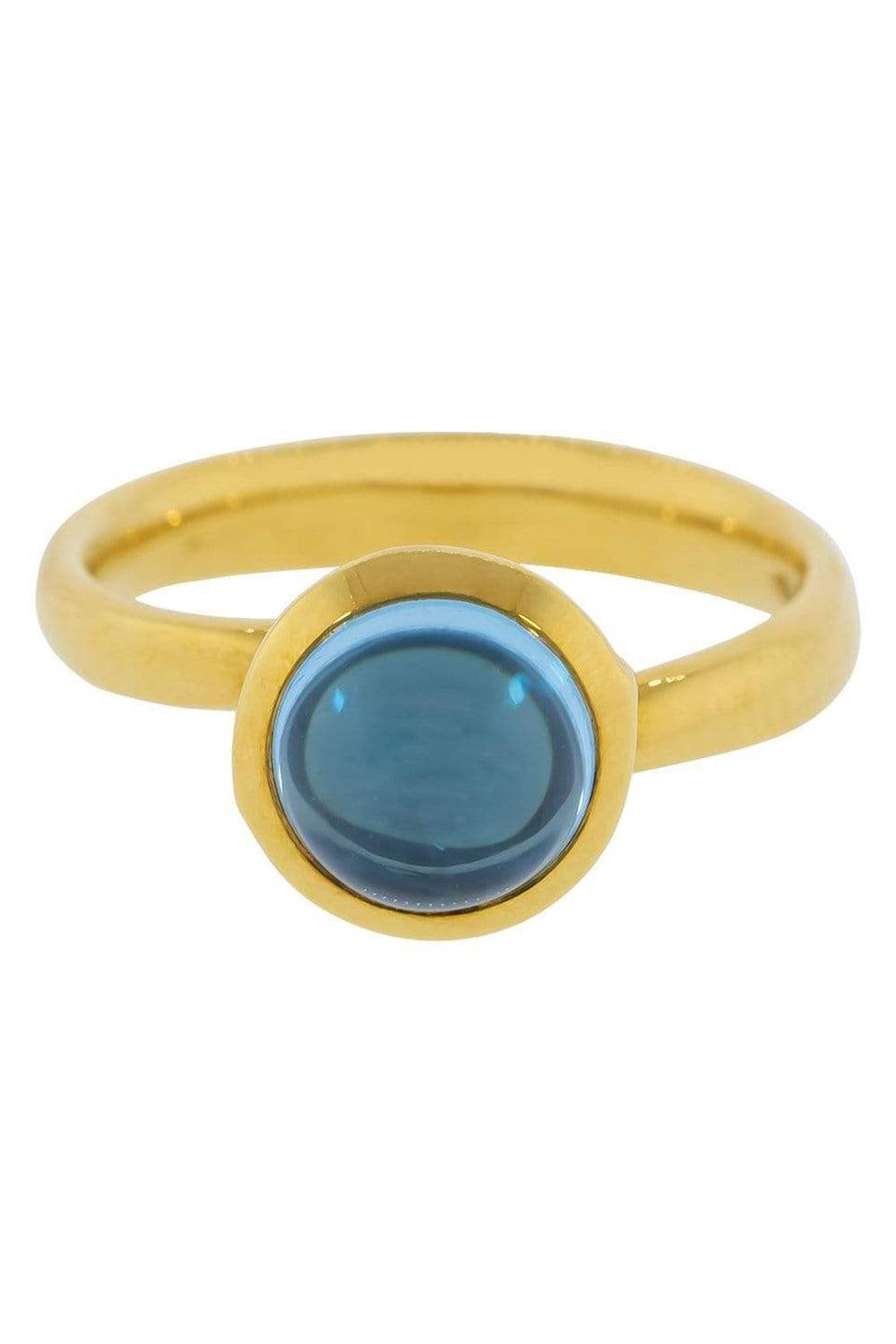 Swiss Topaz Small Bouton Ring-YELLOW GOLD-6.75-JEWELRYFINE JEWELRING-TAMARA COMOLLI