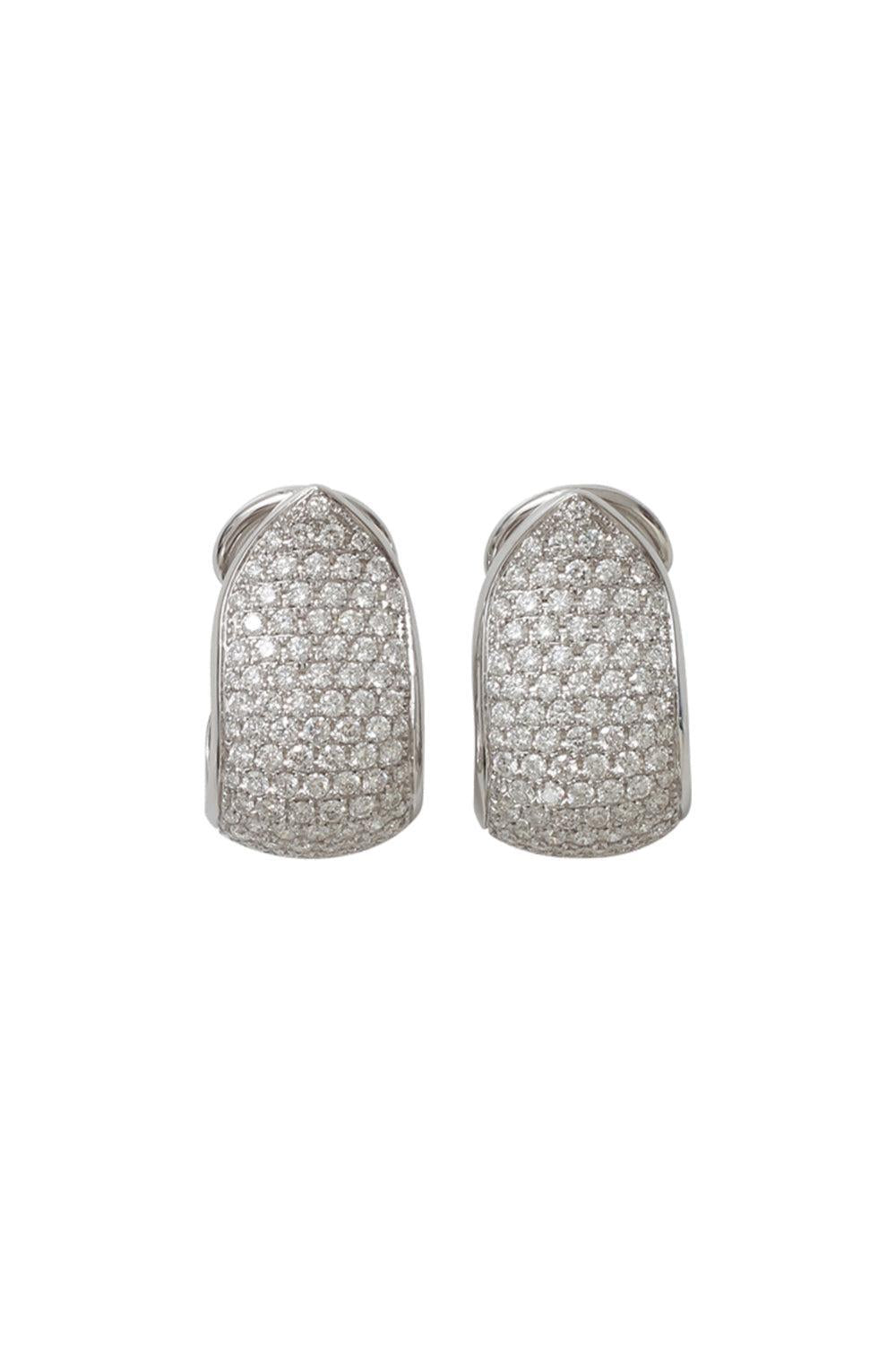 Large Diamond Clip Hoop Earrings - White Gold-WHITE GOLD-JEWELRYFINE JEWELEARRING-TAMARA COMOLLI