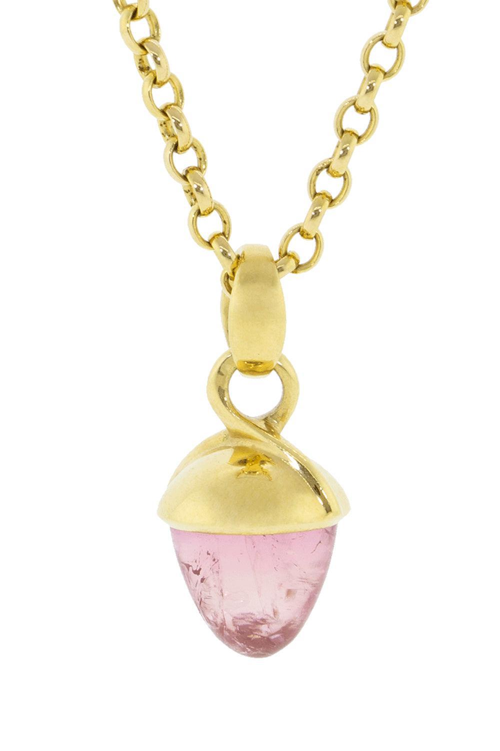 Rosa Tourmaline Mikado Bouquet Pendant-YELLOW GOLD-JEWELRYFINE JEWELPENDANT-TAMARA COMOLLI