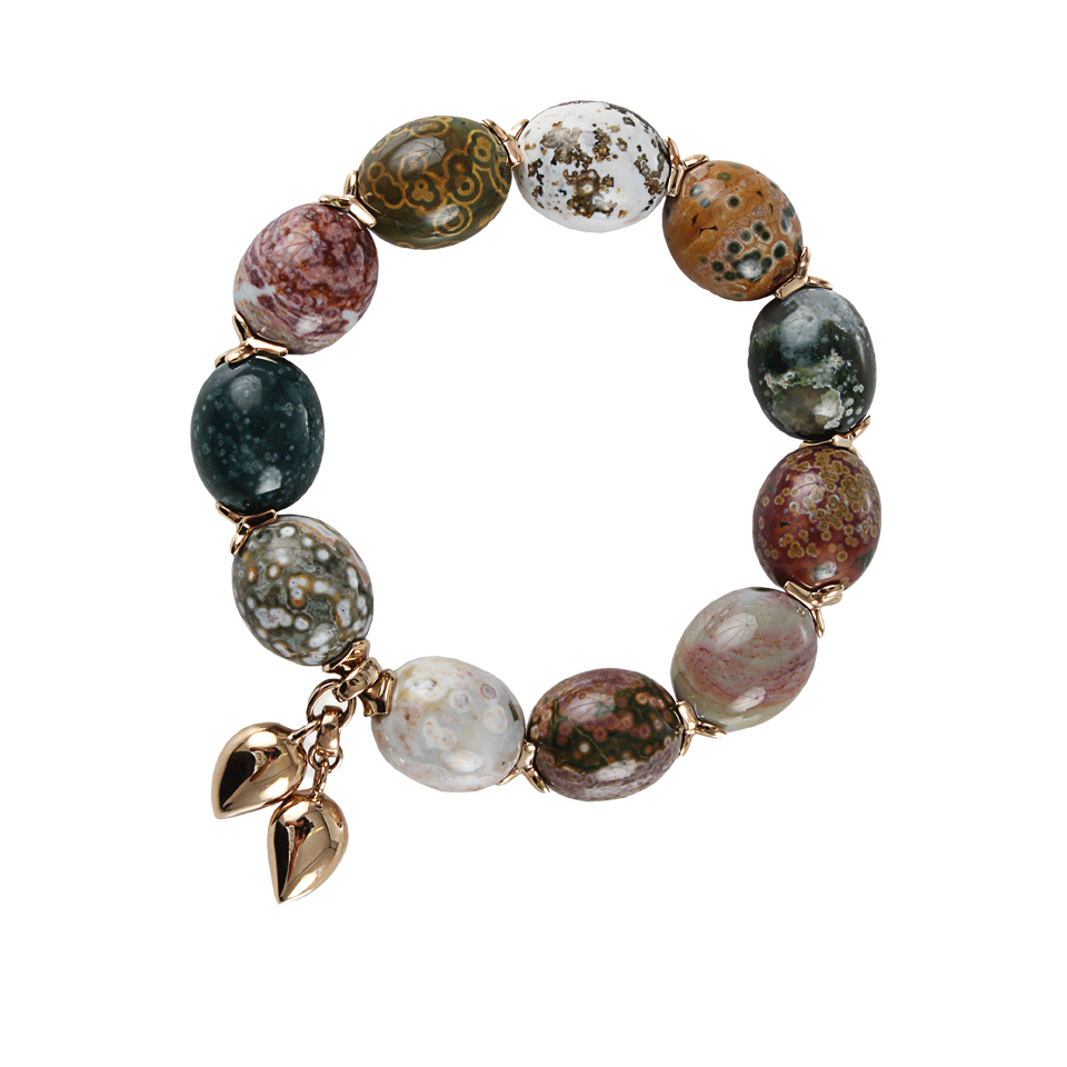 TAMARA COMOLLI-Slip-On Ocean-Jasper Bracelet-ROSE GLD