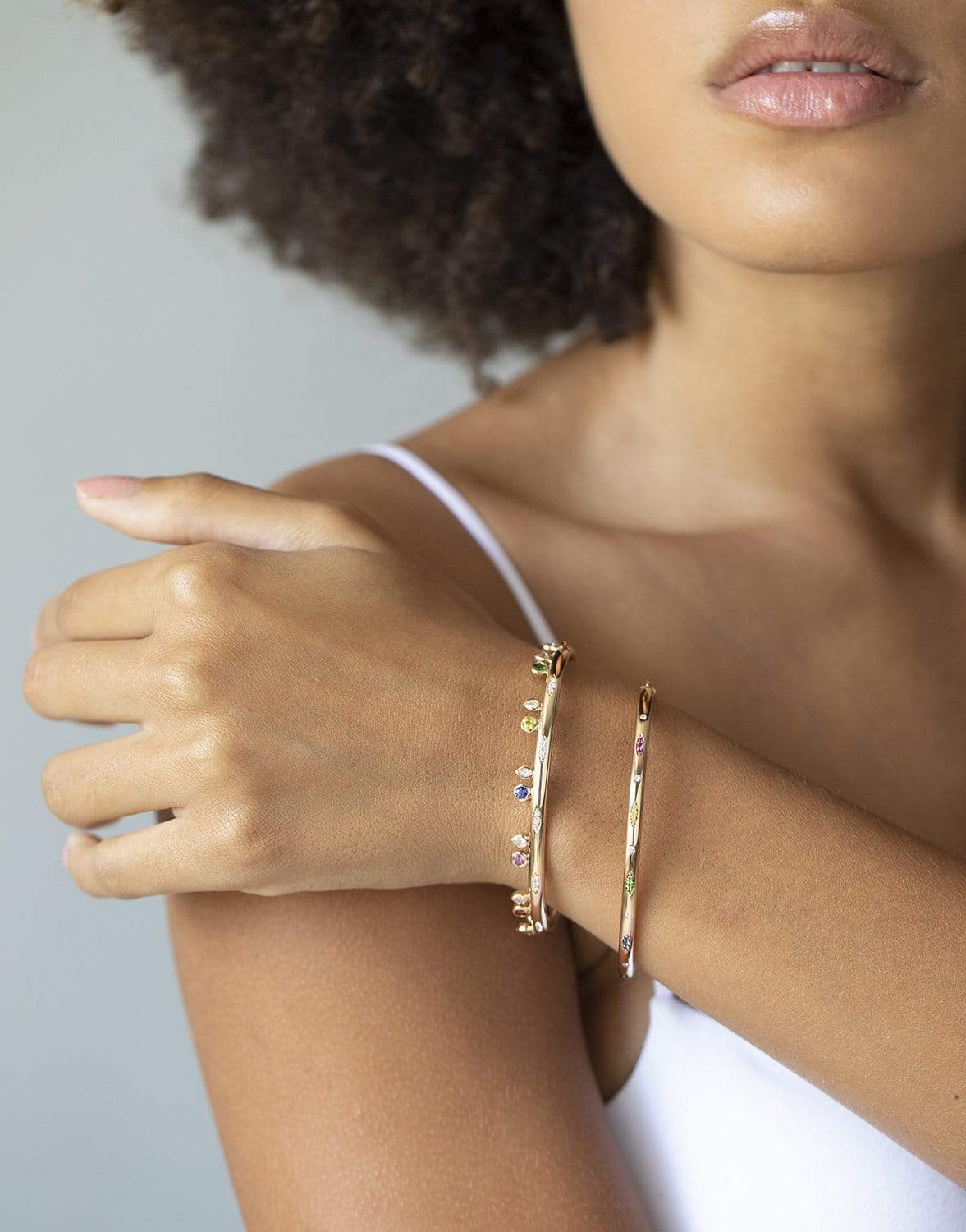 TAMARA COMOLLI-Candy Pave Gypsy Bangle - Rose Gold-ROSE GOLD