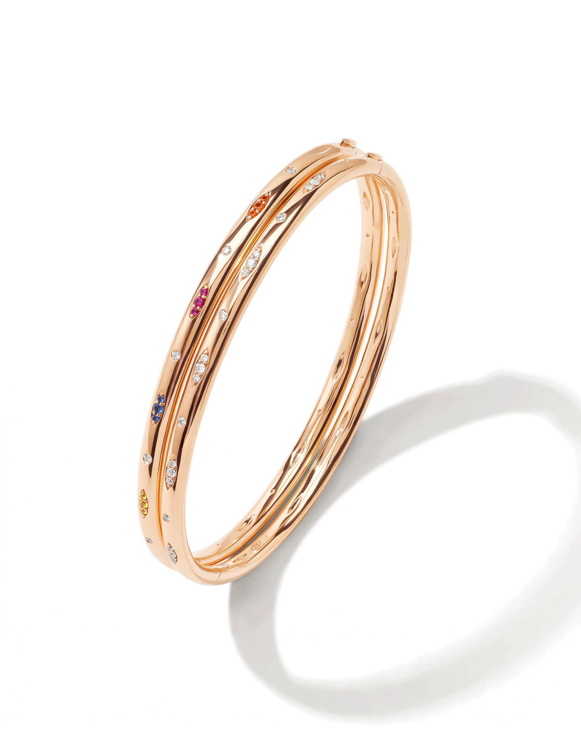TAMARA COMOLLI-Candy Pave Gypsy Bangle - Rose Gold-ROSE GOLD
