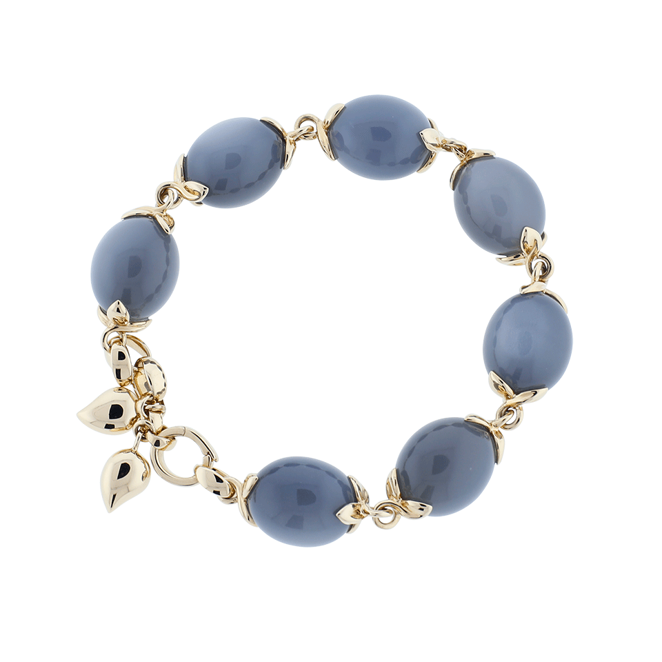 TAMARA COMOLLI-Grey Moonstone Coconut Link Bracelet-ROSE GOLD