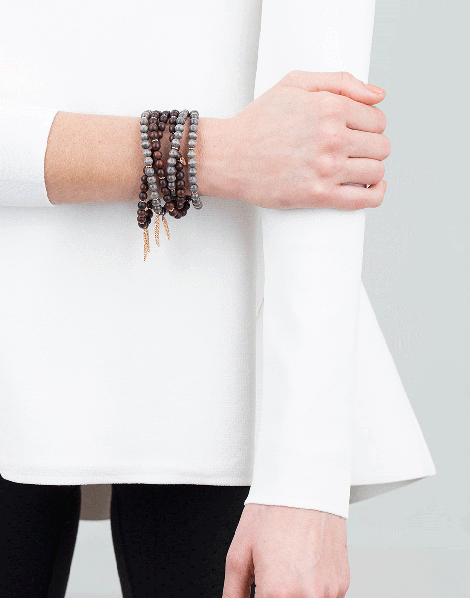 TAMARA COMOLLI-India Greywood Wrap Bracelet-ROSE GOLD