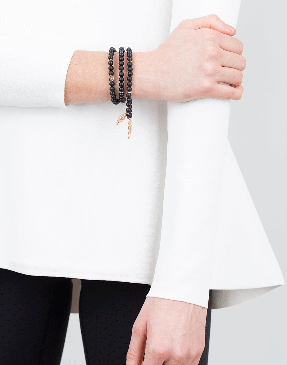 TAMARA COMOLLI-Ebony Wood India Wrap Bracelet-ROSE GOLD