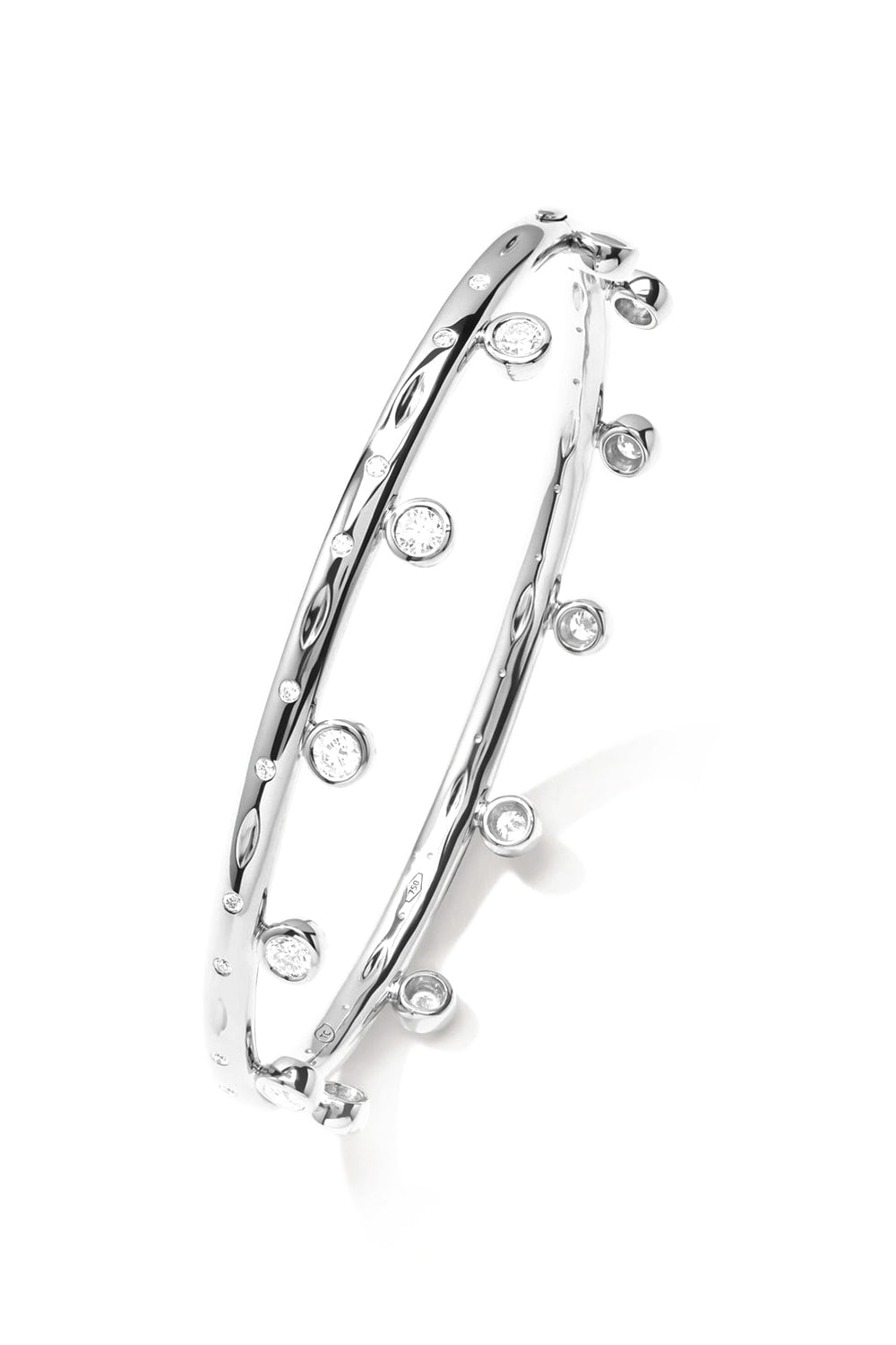 TAMARA COMOLLI-Gypsy Diamond Pave Bangle-WHITE GOLD
