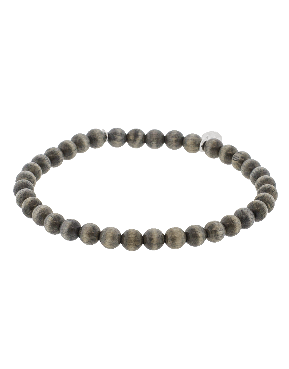 TAMARA COMOLLI-India Greywood Beaded Bracelet-WHITE GOLD