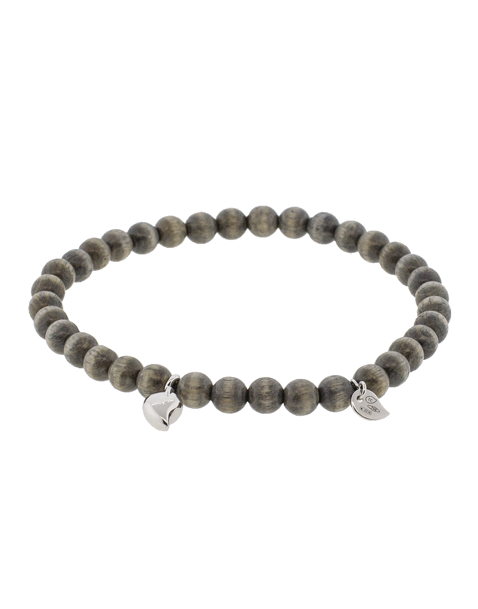 TAMARA COMOLLI-India Greywood Beaded Bracelet-WHITE GOLD