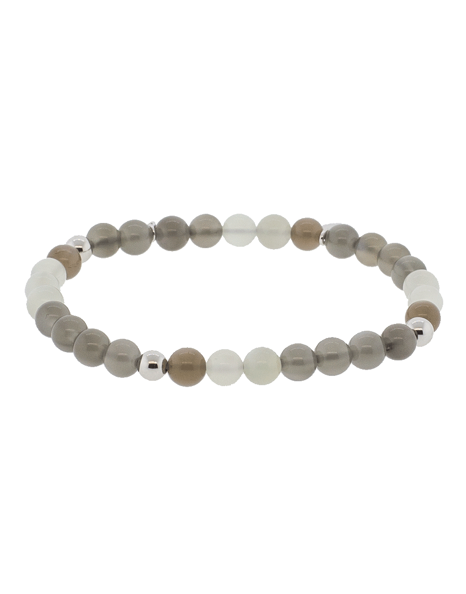 TAMARA COMOLLI-India Cashmere Moonstone Beaded Bracelet-WHITE GOLD