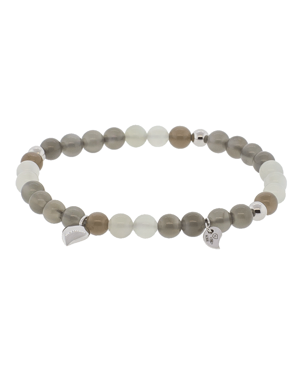 TAMARA COMOLLI-India Cashmere Moonstone Beaded Bracelet-WHITE GOLD