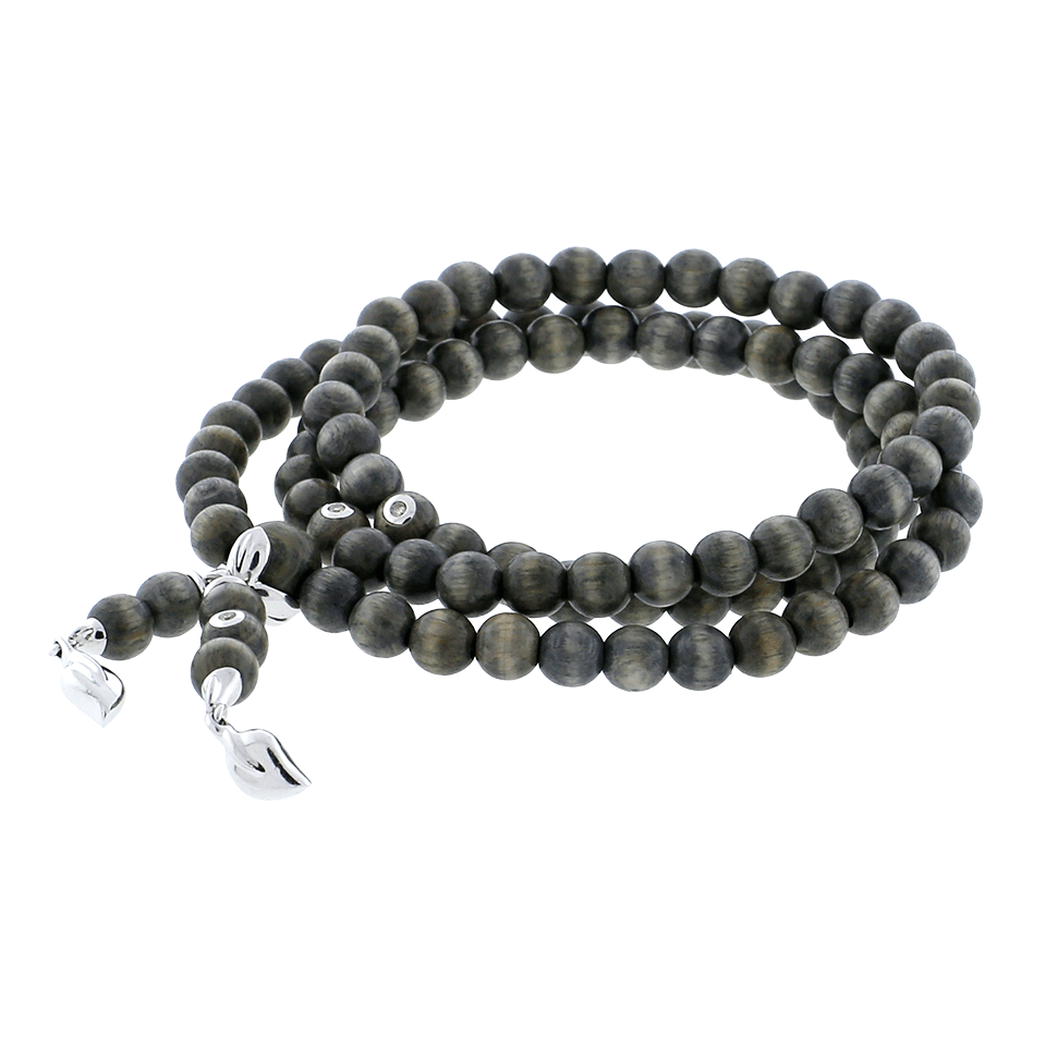 TAMARA COMOLLI-India Greywood Diamond Wrap Bracelet-WHITE GOLD