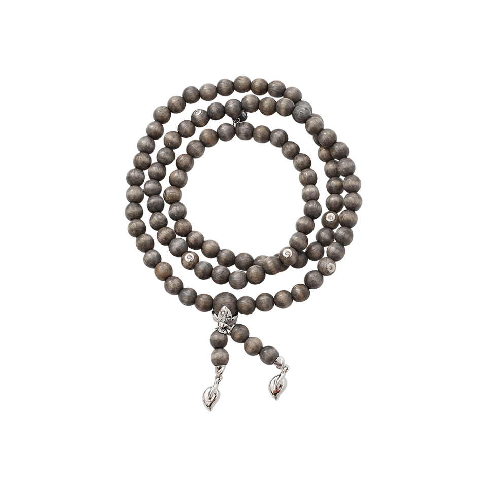 TAMARA COMOLLI-India Greywood Wrap Bracelet-WHITE GOLD