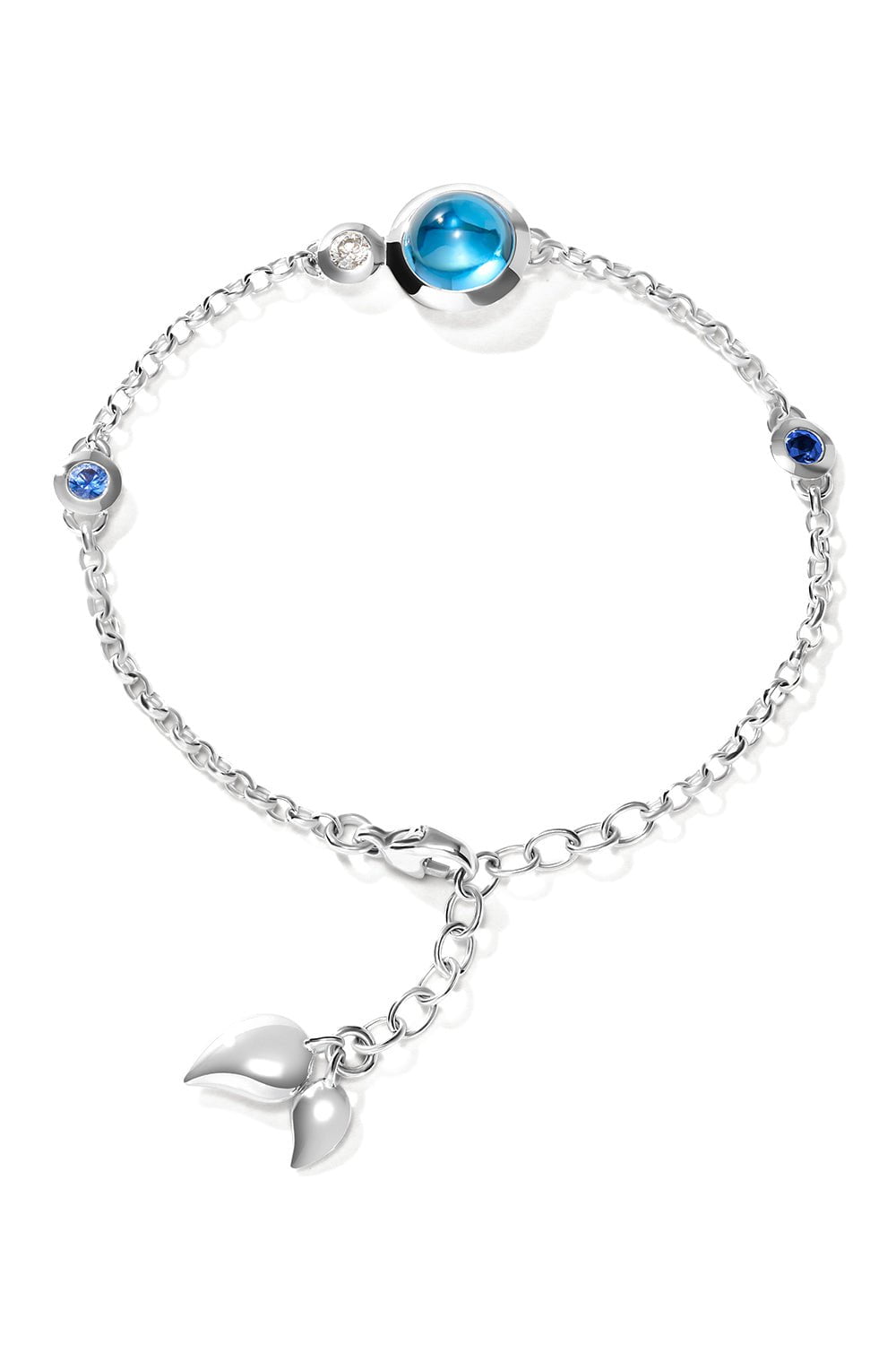 TAMARA COMOLLI-Mini Bouton Ocean Chain Bracelet-WHITE GOLD