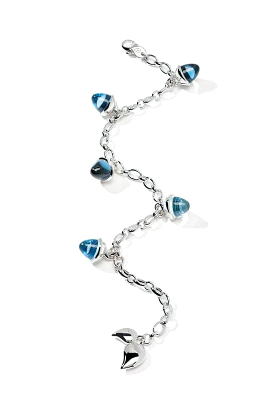 TAMARA COMOLLI-Sky Topaz Mikado Flamenco Charm Bracelet-WHITE GOLD