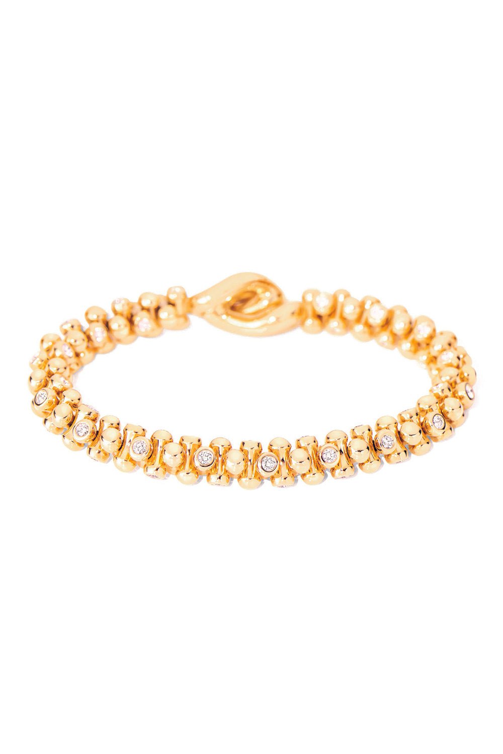 TAMARA COMOLLI-Always Diamond Classic Bracelet-YELLOW GOLD