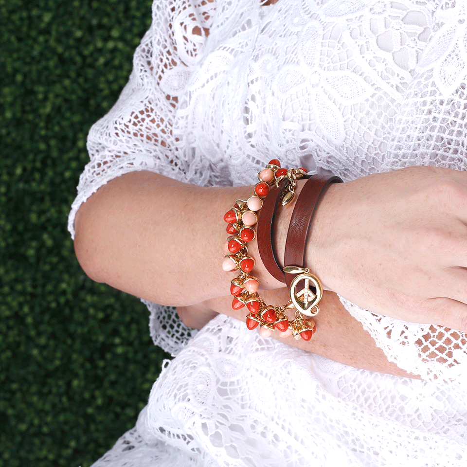 TAMARA COMOLLI-Coral Mikado Flamenco Bracelet-YELLOW GOLD
