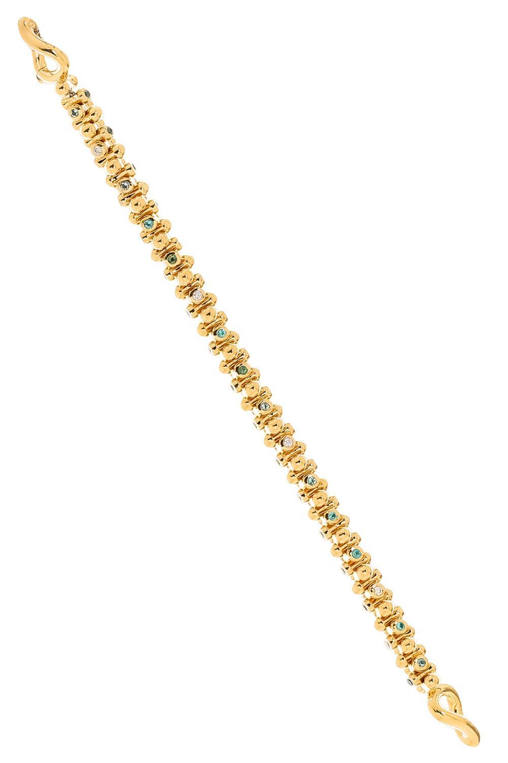 Diamond Paraiba Tourmaline Always Alternating Bracelet-YELLOW GOLD-JEWELRYFINE JEWELBRACELET O-TAMARA COMOLLI