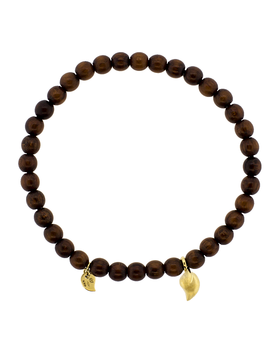 TAMARA COMOLLI-India Snakewood Beaded Bracelet-YELLOW GOLD
