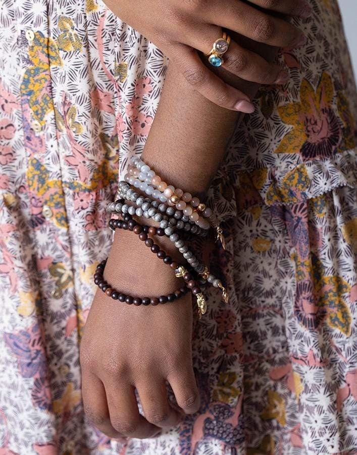 TAMARA COMOLLI-Yellow Gold Snakewood India Wrap Bracelet-YELLOW GOLD