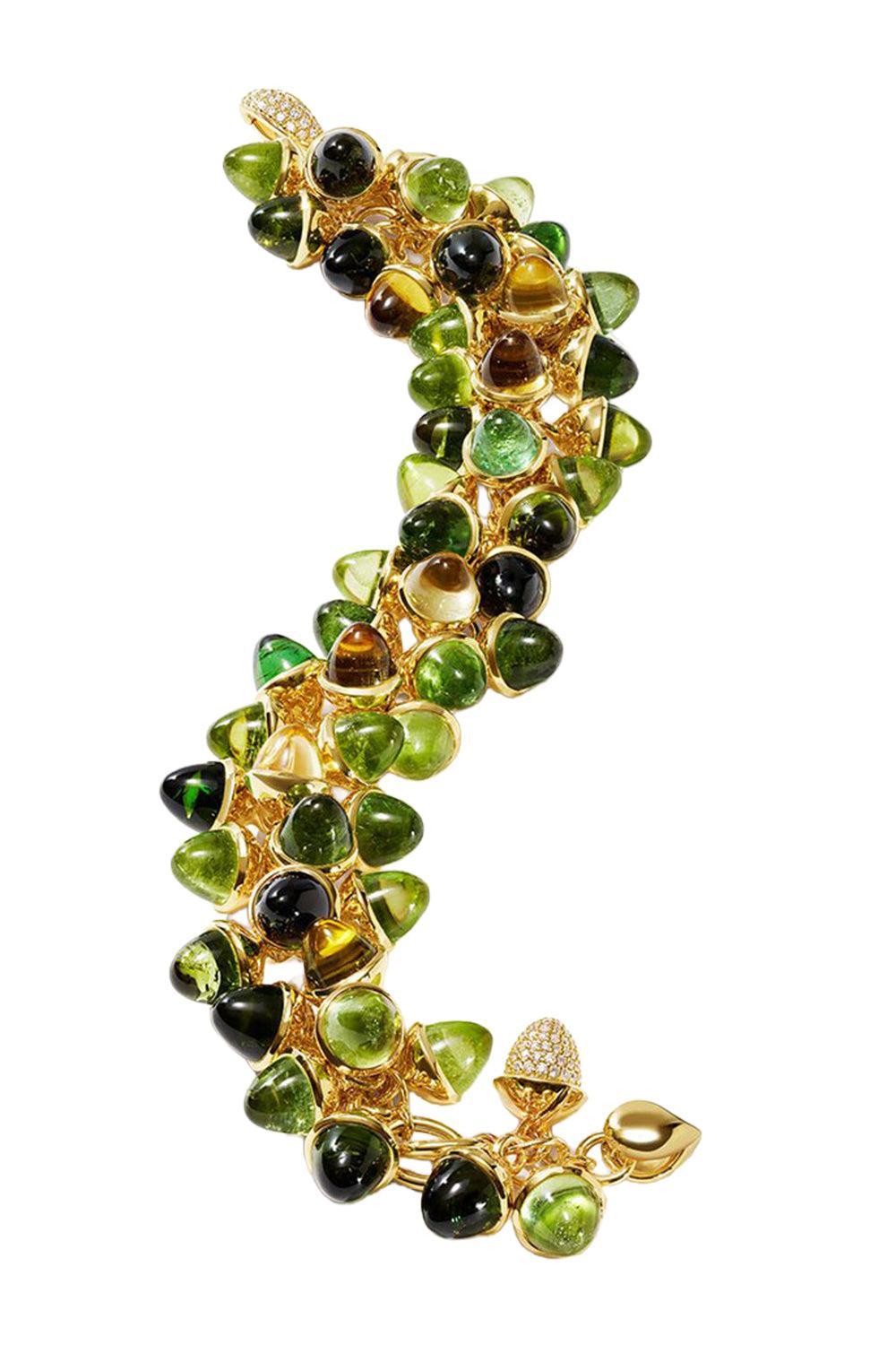 Mikado Flamenco Rainforest Bracelet-YELLOW GOLD-JEWELRYFINE JEWELBRACELET O-TAMARA COMOLLI