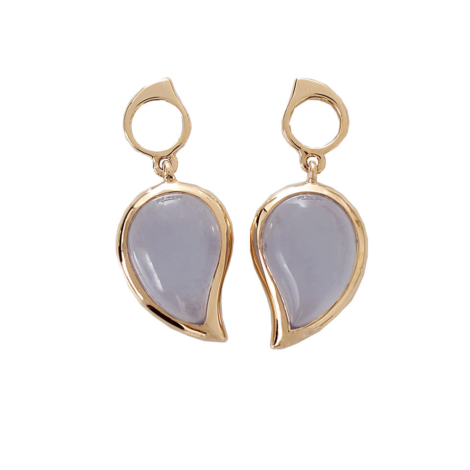 TAMARA COMOLLI-Chalcedony Small Single Drop Earrings-ROSE GOLD