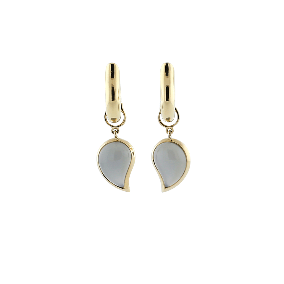 TAMARA COMOLLI-Grey Moonstone Single Drop Earrings-ROSE GOLD