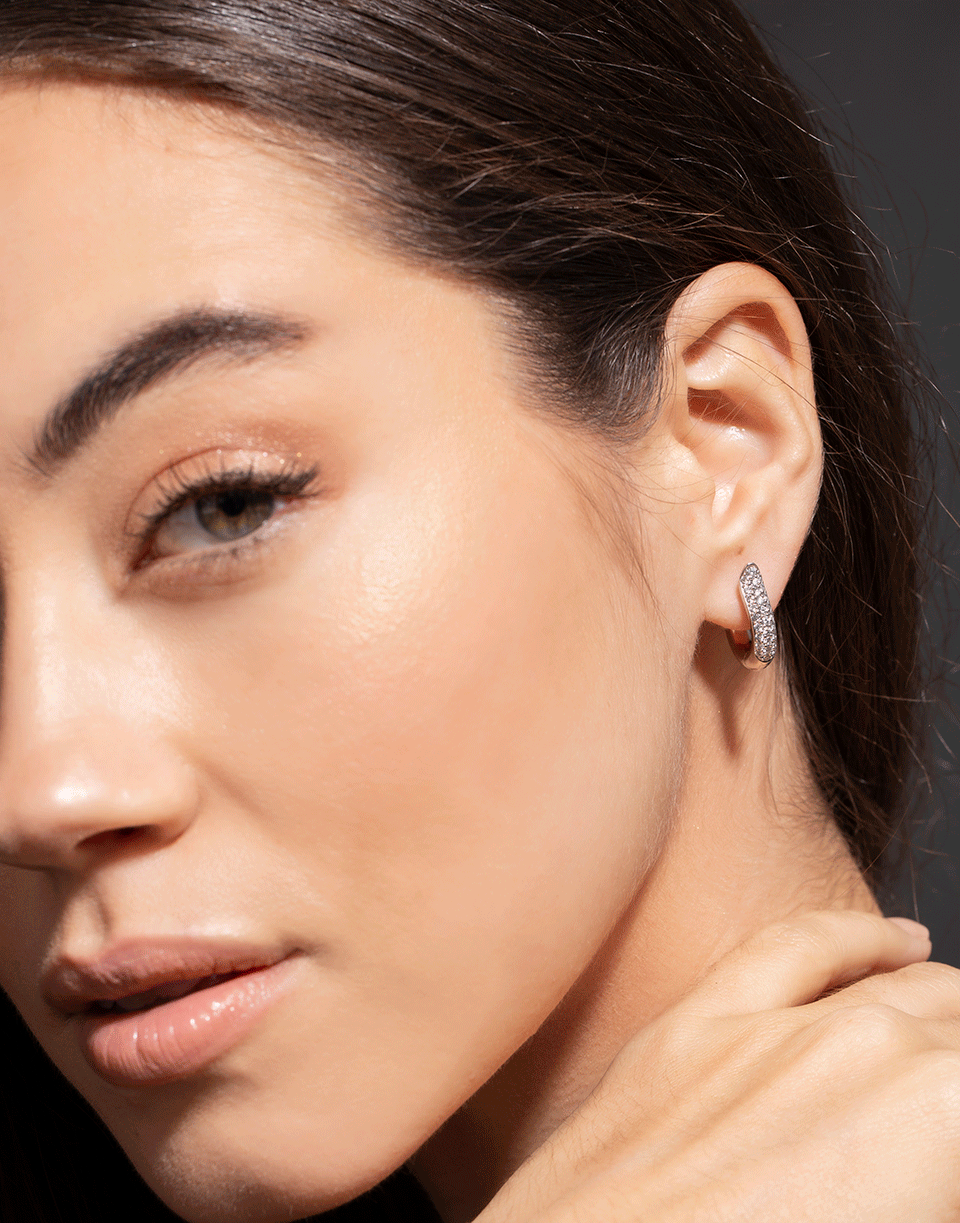 TAMARA COMOLLI-Small Pave Diamond Drop Hoops-ROSE GOLD