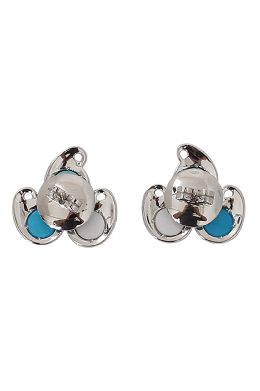 TAMARA COMOLLI-Breeze Paisley Earrings-WHITE GOLD