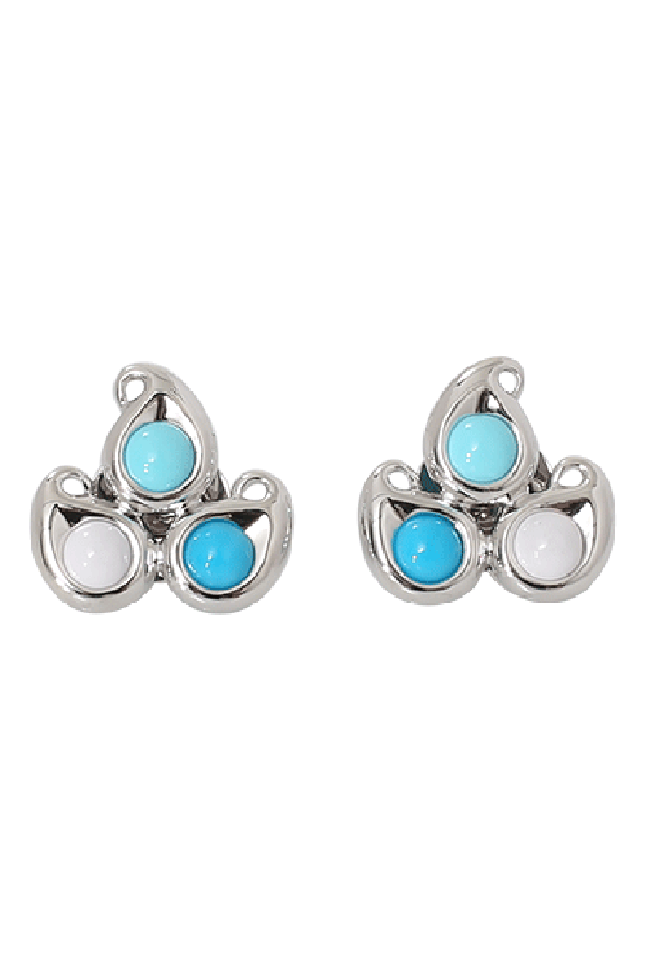 TAMARA COMOLLI-Breeze Paisley Earrings-WHITE GOLD