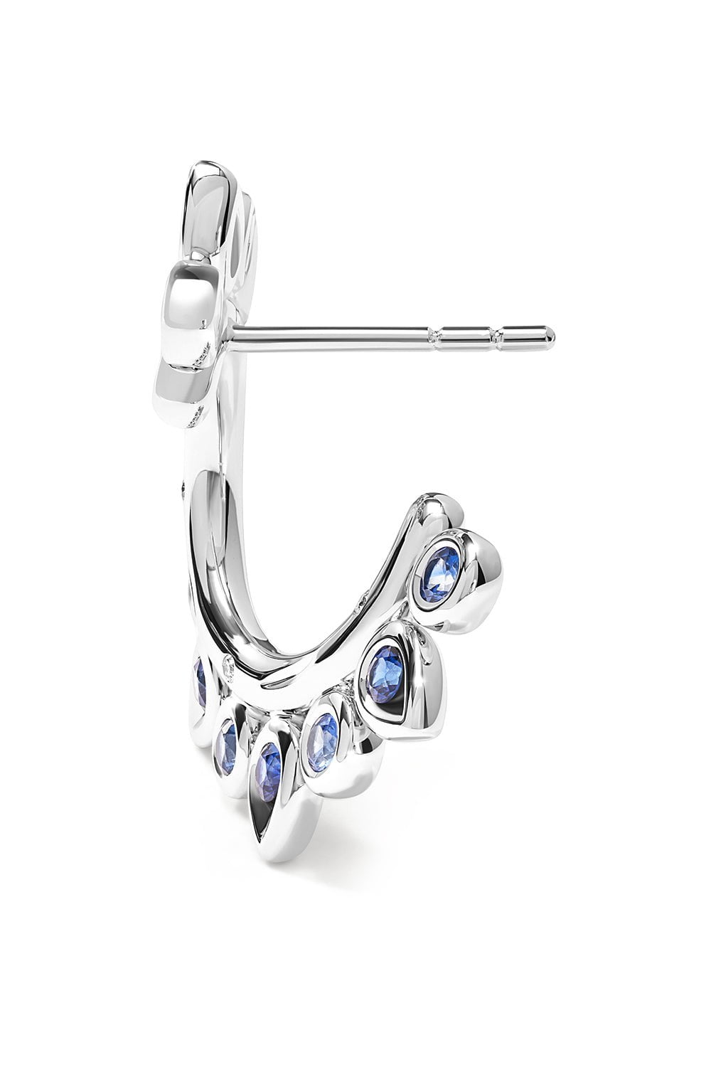 TAMARA COMOLLI-Gypsy Sun Ocean Hoop Earrings-WHITE GOLD