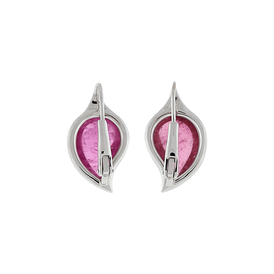 TAMARA COMOLLI-Large Pink Tourmaline Drop Earrings-WHITE GOLD