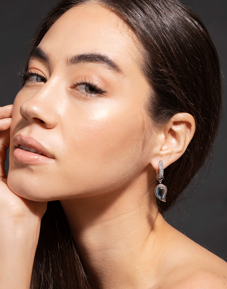 TAMARA COMOLLI-Medium Diamond Drop Hoop Earrings-WHITE GOLD